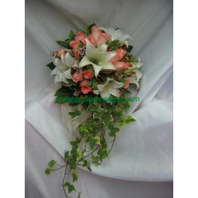 A074白百合+粉玫